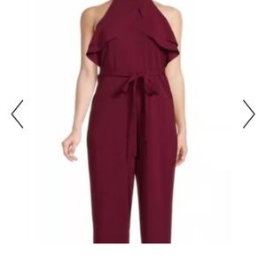 NWT Bebe Ruffled Top Jumpsuit, Size 12